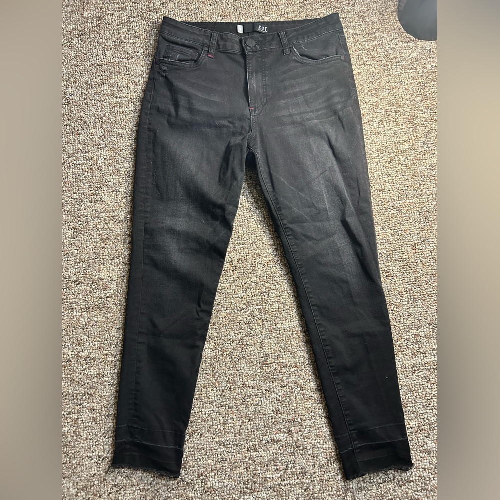 KUT from the Kloth Donna High Rise Black Ankle Skinny Jean, size 10